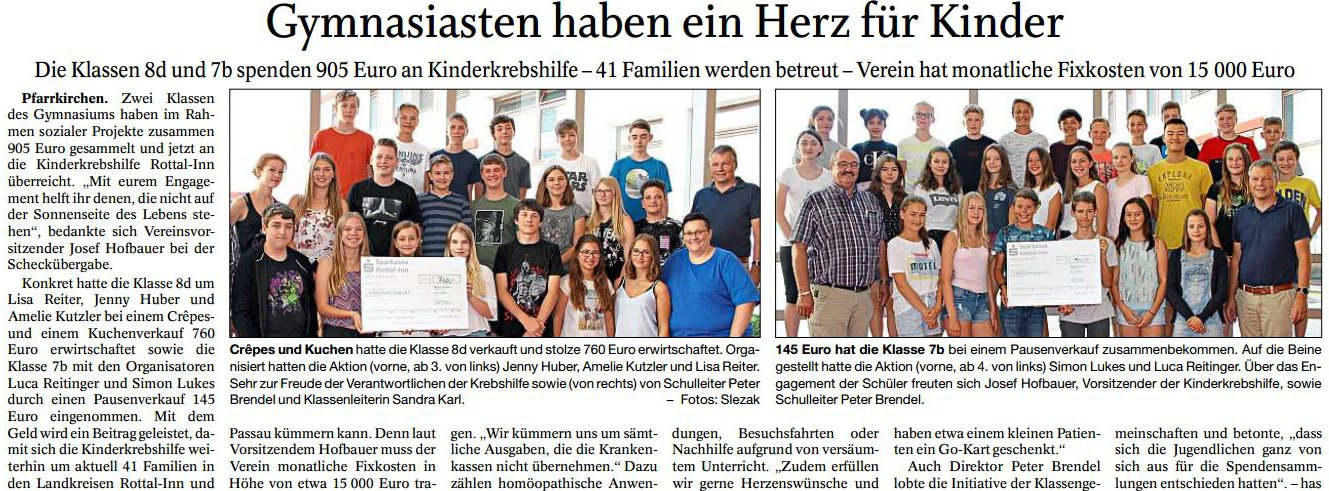 Gymnasiasten haben ein Herz