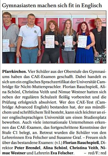 Gymnasiasten machen sich fit in Englisch12071