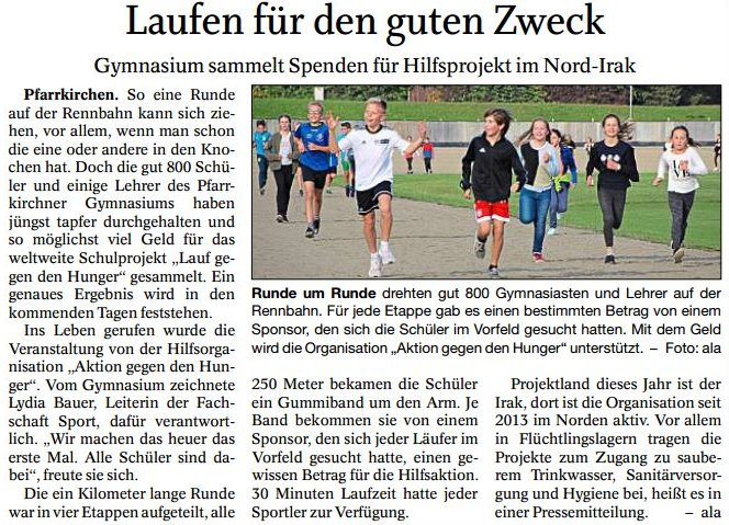 Laufen für den guten Zweck