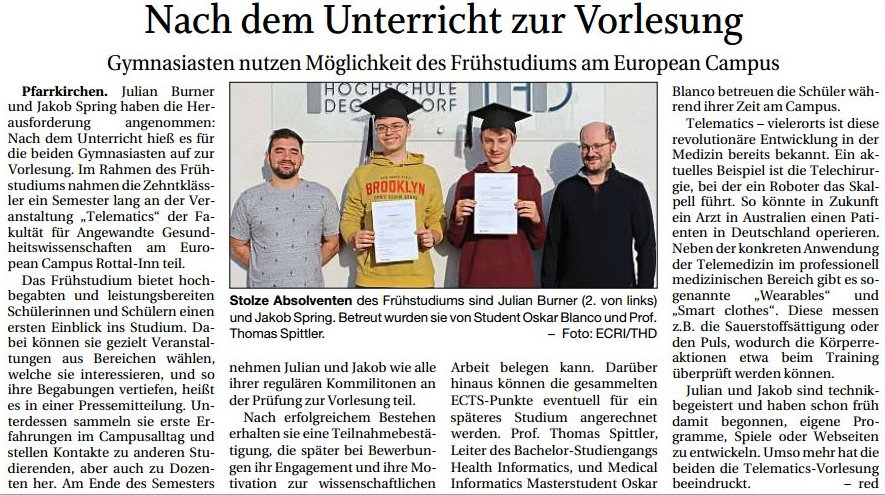 Nach dem Unterricht zur Vorlesung