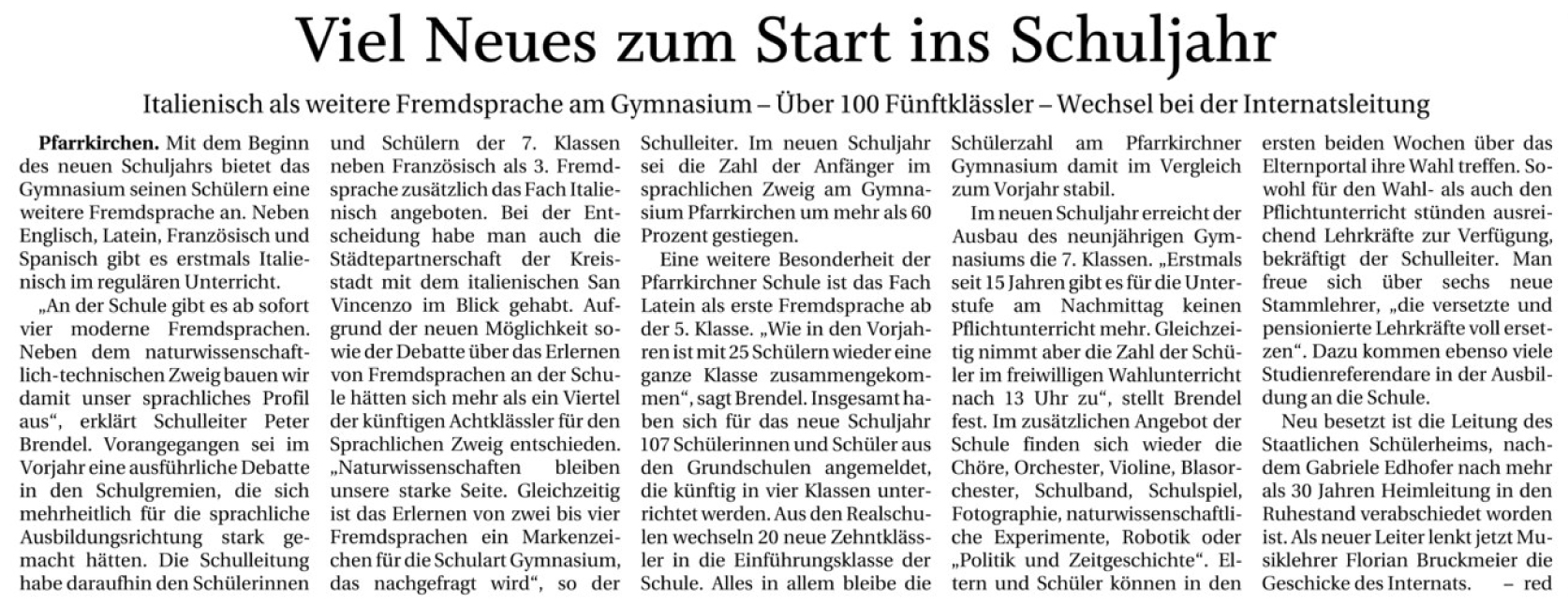 Viel neues zum Start ins Schuljahr