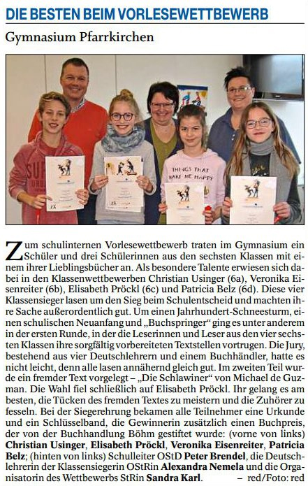 Vorlesewettbewerb GymPan