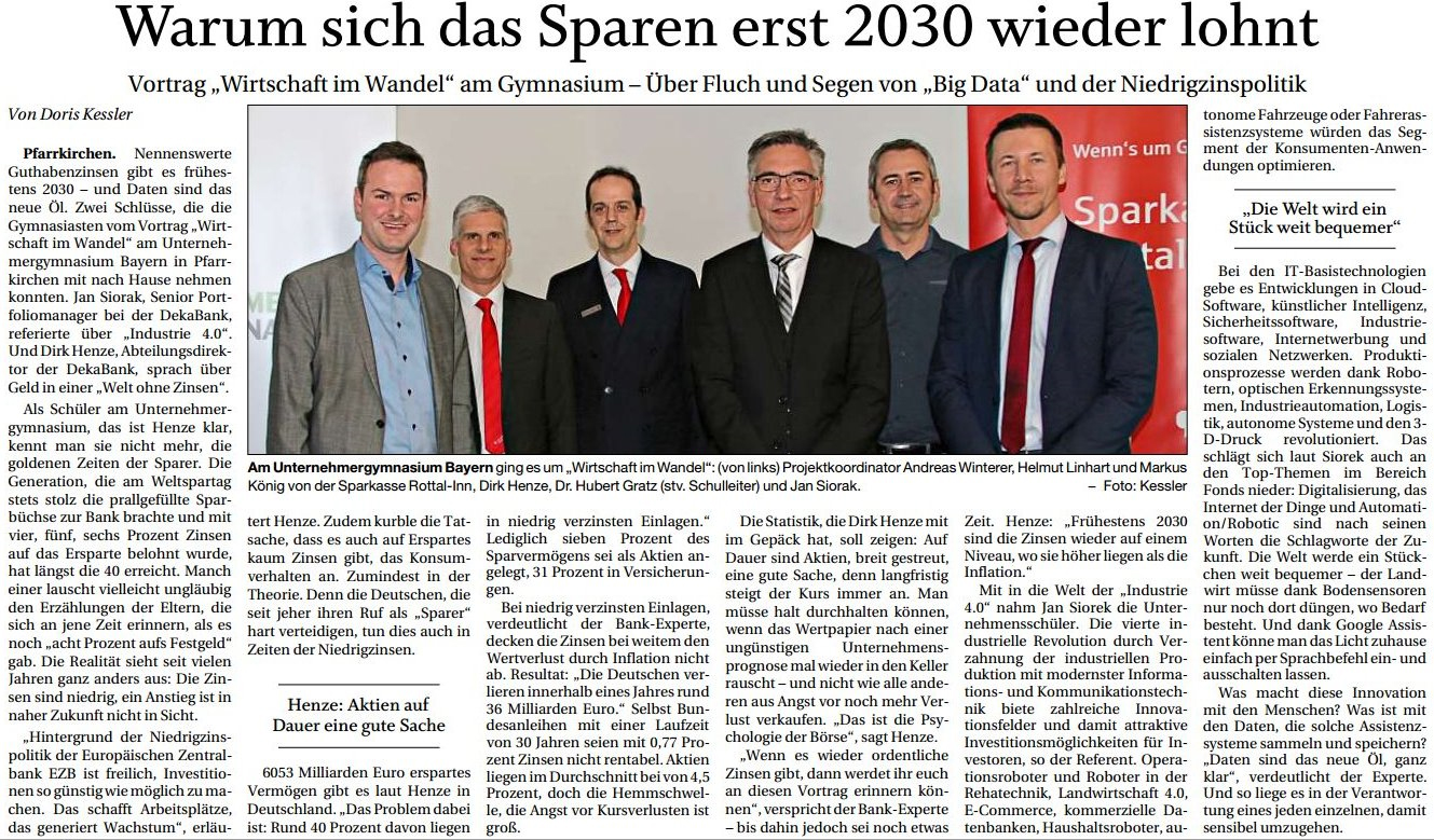 Warum sich das Sparen erst 