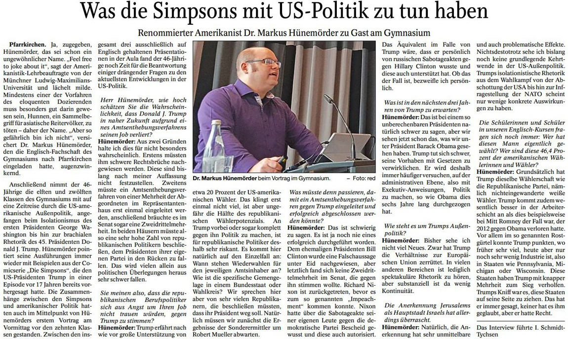 Was die Simpsons mit US Pol