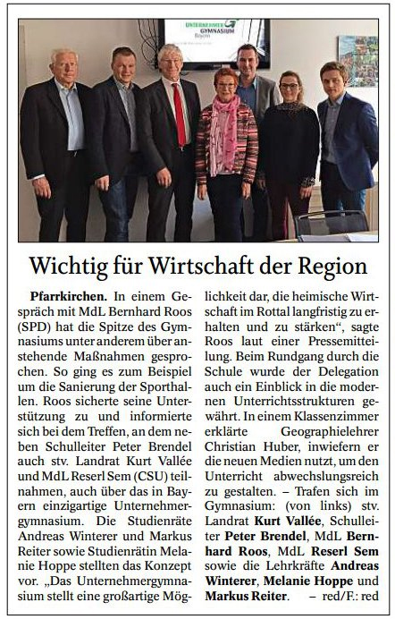 Wichtig fuer Wirtschaft der Region