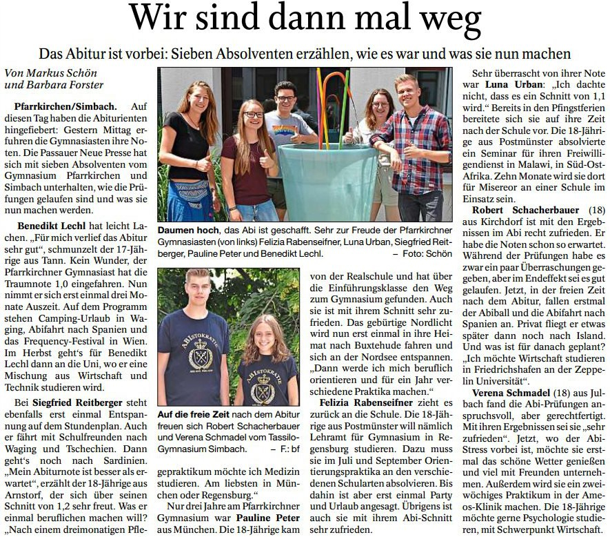 Wir sind dann mal weg