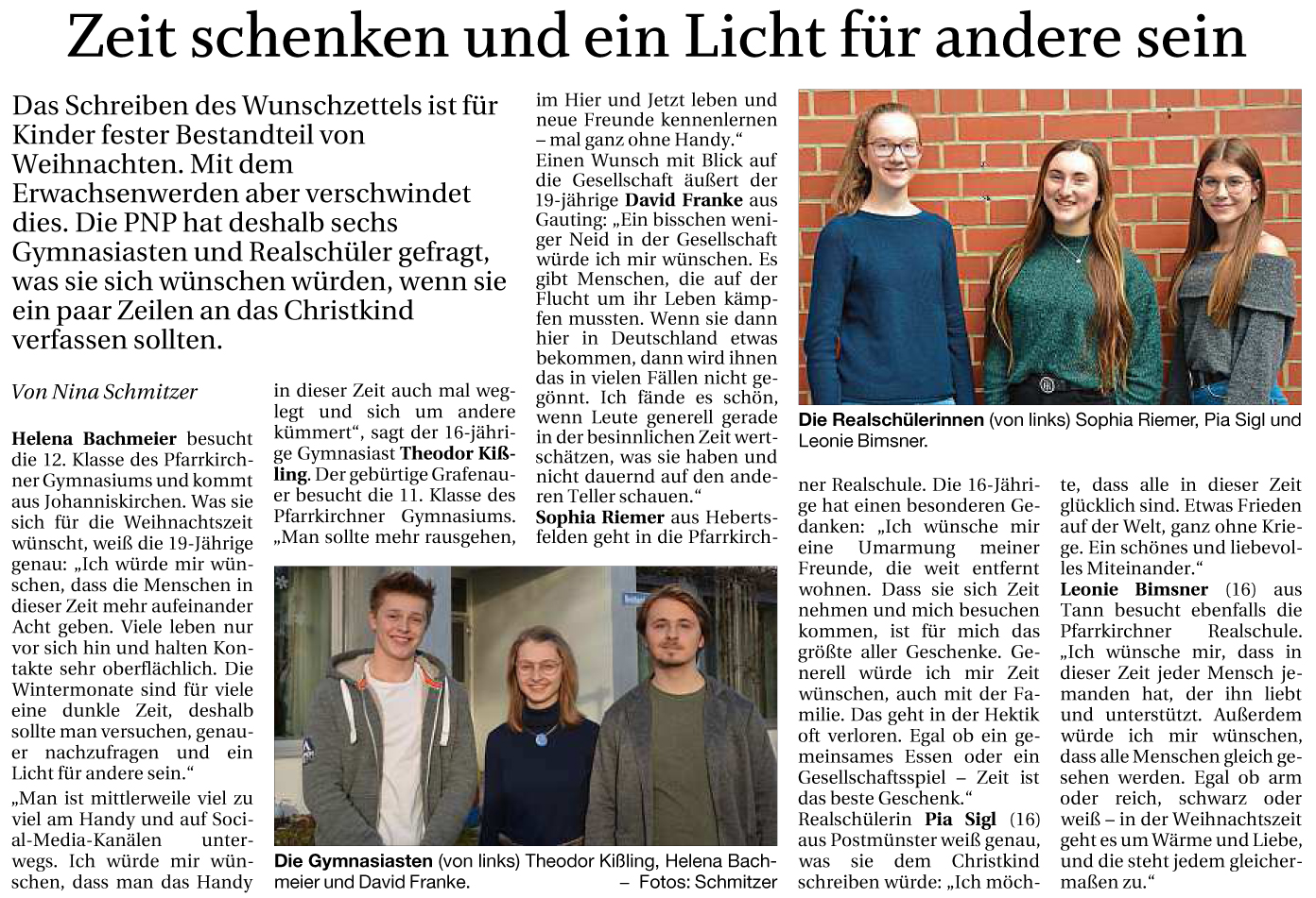 Zeit schenken und ein Licht für andere sein