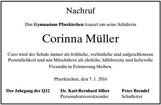 nachrufCorinna Mueller